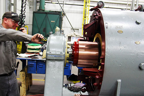 Exciter DC motor repair
